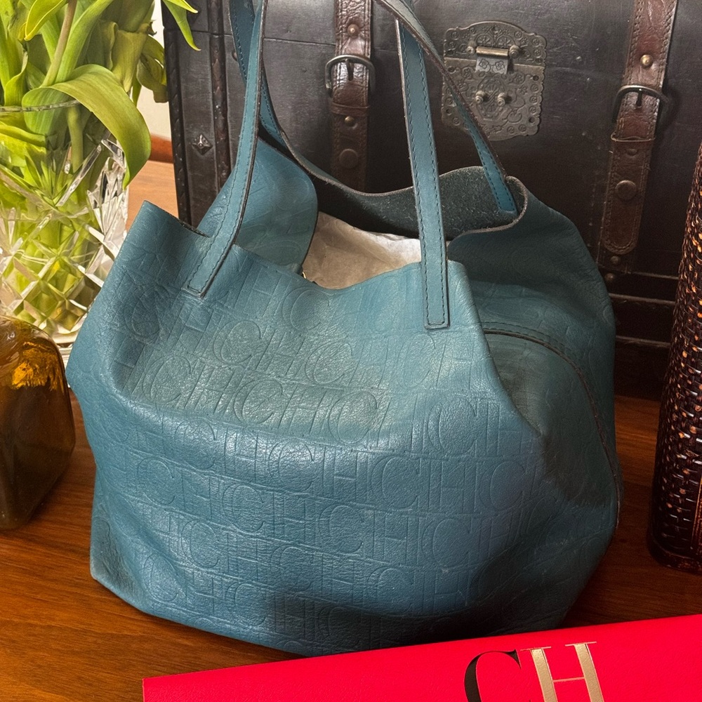 Carolina Herrera Matryoshka bag! bluish green